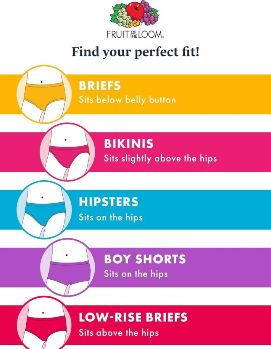 Fruit Of The Loom Girls' Seamless Cotton Underwear Multipack - Soft Breathable Panties for Kids - Assorted Colors & Sizes