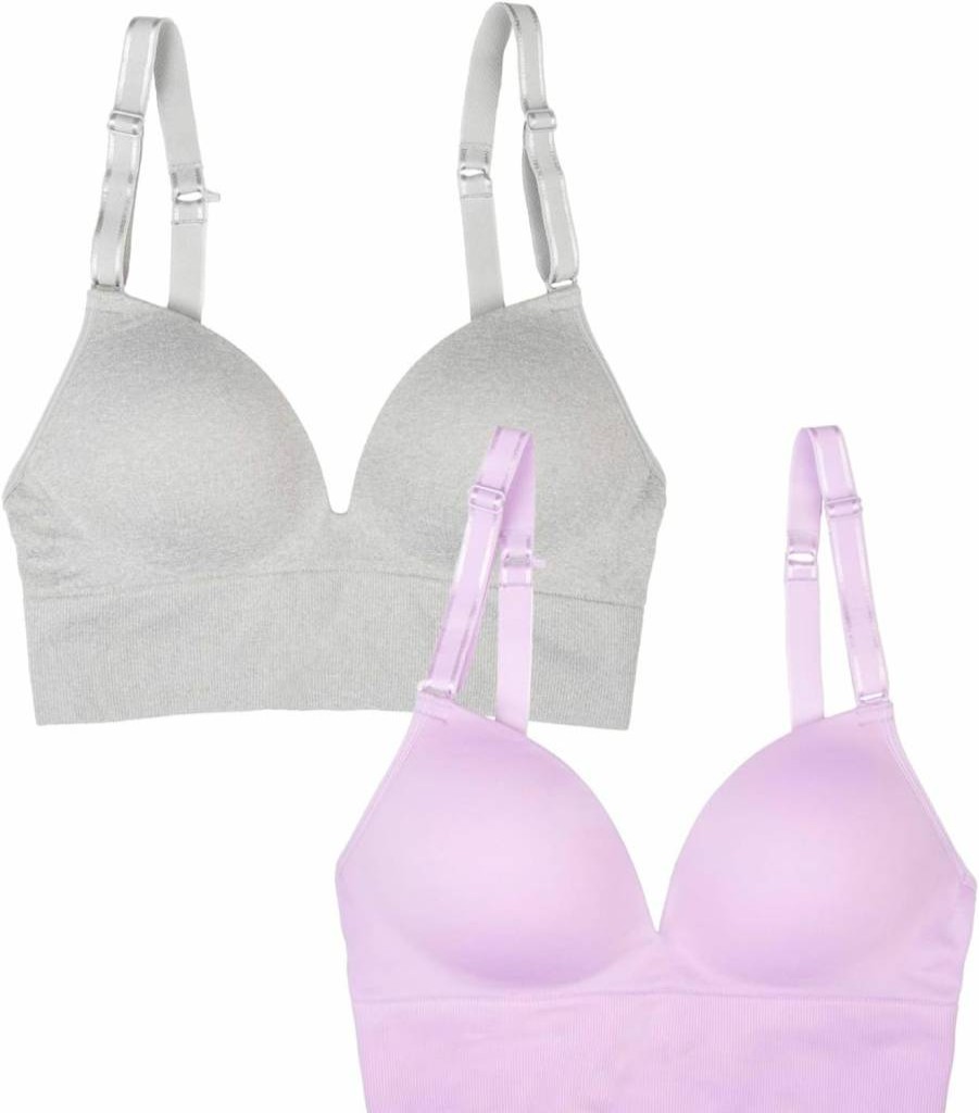 Fruit of the Loom Seamless Push Up Bra 2 Pack - Comfortable & Confidence Boosting Underwear for Women