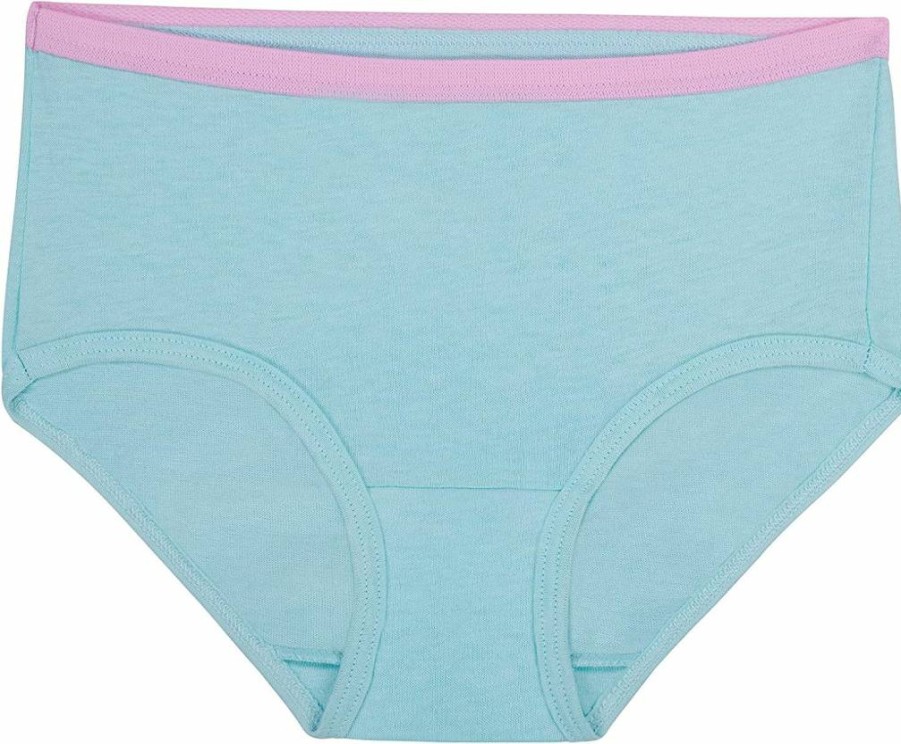 Fruit of the Loom Girls' Soft Cotton Brief Underwear Multipack - Comfortable Kids' Underwear 6-Pack Assorted Colors
