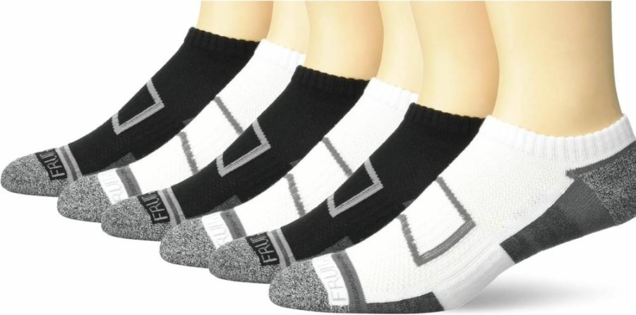 Fruit of the Loom Men's No Show Socks - Breathable Lightweight Performance Athletic Socks for Casual & Sports Wear