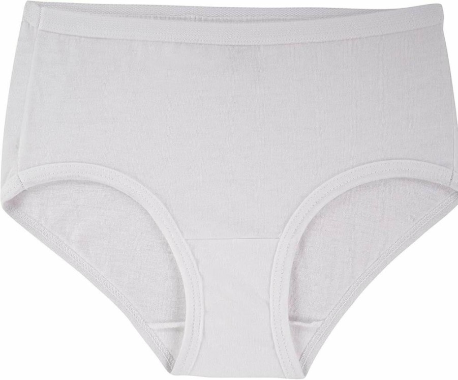 Fruit of the Loom Girls' Cotton Underwear 12-Pack - White, Size 8, Comfortable Briefs for Kids