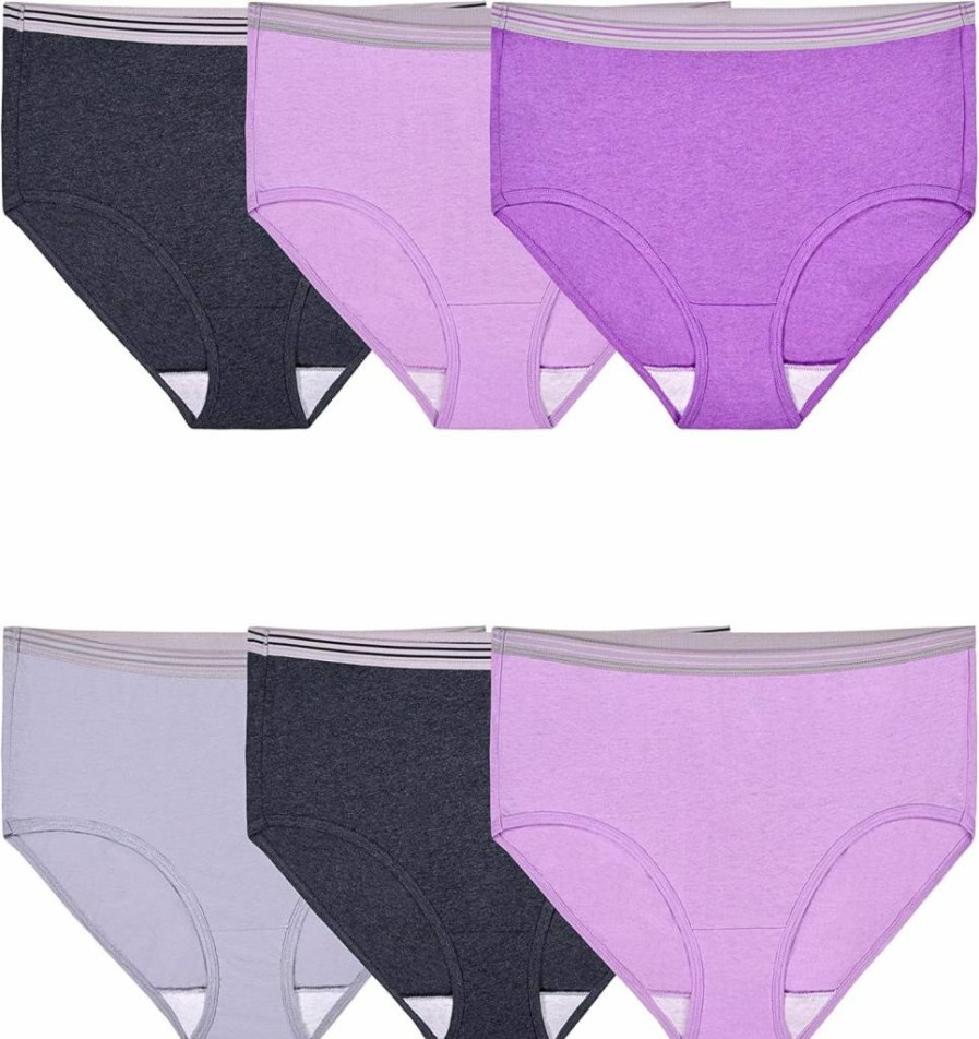 Fruit of the Loom Women's Soft Cotton Blend Comfort Briefs - Breathable Underwear for Everyday Wear